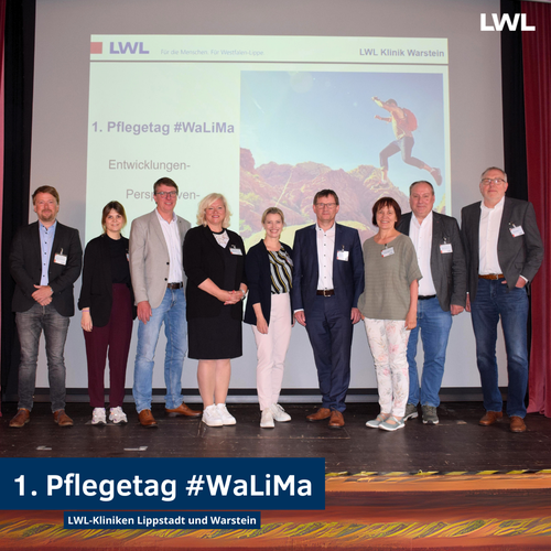 Gruppenfoto von links: Prof. Dr. Pascal Wabnitz, Tanja Hille, Magnus Eggers, Sabina Brase, Sandra Postel, Hermann Gemke, Dorothea Sauter, Peter Thiema